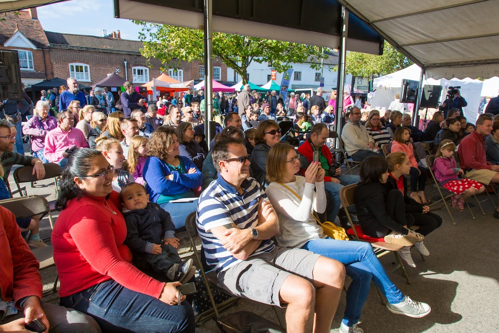 Thame Food Fest Demo Stage audience